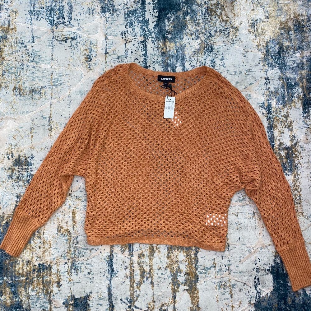 EXPRESS light long-sleeve shirt, yellow, size S